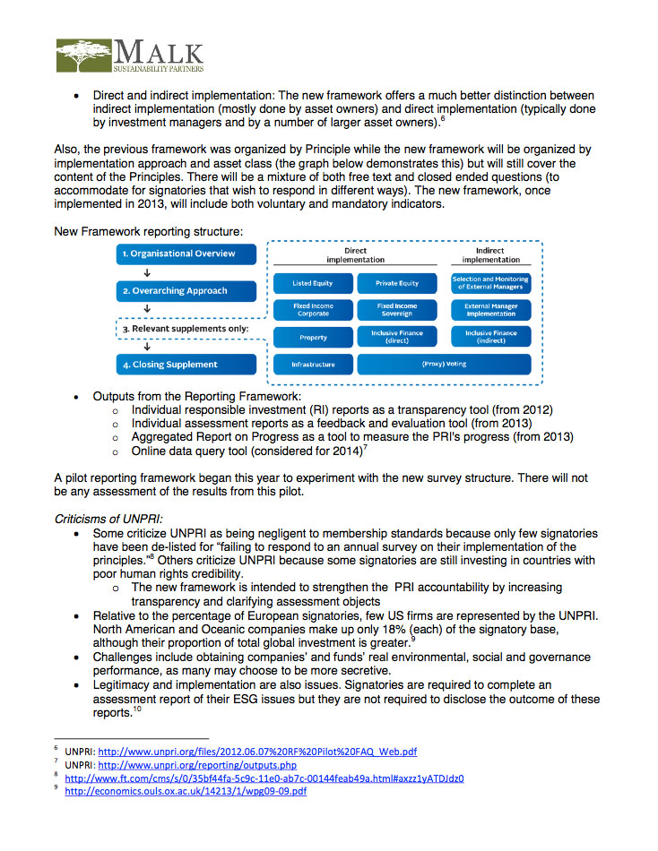 UNPRI Guide for Private Equity Fund Managers - Malk Partners